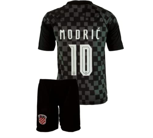 Molinka Kinder Fußball Trikot Deutschland Trikotset Komm mit Shorts Fußballfans für Jungen Baby Fußball T-Shirt (Kroatien Auswarts Modric, XS (125-130cm))