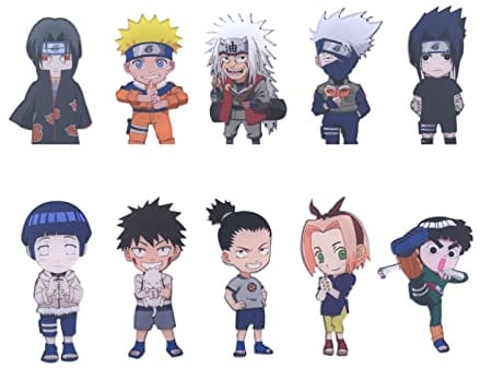 Amasukami 10 Anime Characters Fridge Magnets - Uchiha Itachi, Kakashi, Uchiha Sasuke, Nara Shikamaru, Hyuga Hinata