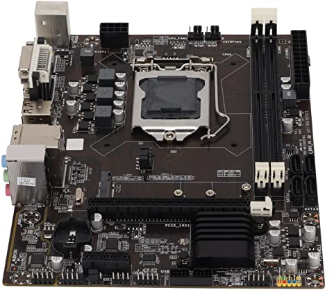 Fockety Placa Base, Placa Base para Computadora de Escritorio B85 DDR3, SATA, USB, Disco Duro M.2 Interfaz de CPU de 1150 Pines Tarjeta de Red de 100M Placa Base para Juegos de Ejecución