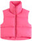 fuinloth Femme Manteaux Sans Manche Manteaux Épaisse Veste Zippée Hiver Gilet col Roulé Rose Rouge S