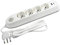 BTICINO Ciabatta Multipresa Elettrica Poker 6 Posti, 2 Prese USB e 4 Prese Polivalenti (Schuko 10/16A e Bipasso), Ciabatta Elettrica con Interruttore Cavo 1,5m Spina 16A, Robusta e Salvaspazio, Bianco