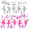 GLOBLELAND Ballett Tanz In Musiknoten Stanzformen Tänzer Musiknoten Schöne Ballett Menschen Ballettschuhe Schablonen Stanzformen Für Karten Scrapbooking Und DIY Bastelalbum Papier