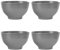 orion group ALFA Lot de 4 bols à soupe en céramique Gris 600 ml