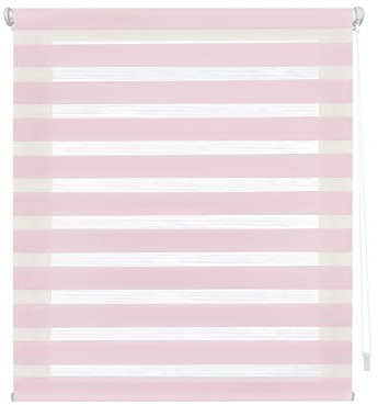 Decorblind Double Layer Roller Blind, No Drilling or Drilling, Fabric Size: 42 x 180 cm (W x L) Tool-Free, Pink
