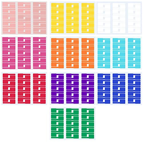 Cable Labels, 10 Sheets/300 Pcs Self-Adhesive Cable Label Stickers, 10 Colors Waterproof Tear Resistant Cable Markers Cable Stickers for Cable Identification and Management