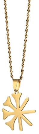Cernomal Yezidische Lalish-Karte-Anhänger-Halskette – Schlüsselbeinkette Mit Symbolmuster, Ethnisches Patriotisches Ornament, Charm-Schmuck, Geschenke Für Damen Und Herren, Gelb Und W