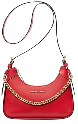 Michael Kors Wilma Umhängetasche aus Leder, Rot, rot