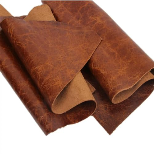 TAMTAK Braunes Ölwachs-Rindsleder, Oberschicht, Sofa-Leder, Retro-Crazy-Horse-Leder, Stoff, Polstermaterial, 1,2 mm Dicke