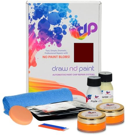 DrawndPaint Ausbesserungslack Lackreparaturset Kratzerentfernung Autolackrepatur Ausbesserung Steinschlägen Kratzern am Auto Lackstift geeignet für Pontiac Red Hot-Wa687F