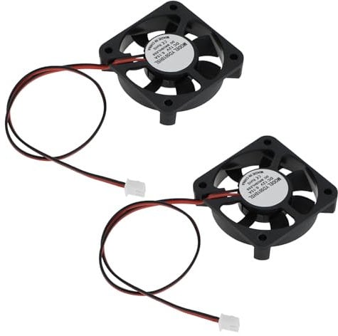 Be In Your Mind 2pcs 12V 5010 DC Miniature Bearing Turbine Cooling Fans Brushless Oil Containing Bearings with Motherboard and 3D Printer Terminal Wires