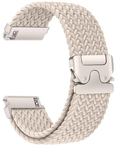 Braided 20mm Watch Strap for Samsung Galaxy Watch 7 6 5 4 40mm 44mm/6 4 Classic 46mm 42mm 47mm 43mm/FE/5 Pro 45mm Men/Women,Nylon Sport Band for Garmin Vivoactive 5 3 6/Forerunner 55 245/Venu sq 2