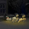 Lauuoeriau Furniture Item Home Rentier & Schlitten Weihnachtsdekoration 100 LEDs Outdoor Gold-Möbel