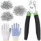 Pince pour Grillage, Pince a Grillage avec 360 Clous 3/4, 1/2, 3/8, Pince Agrafe Grillage, Pinces à Anneaux, Pince de Cloture