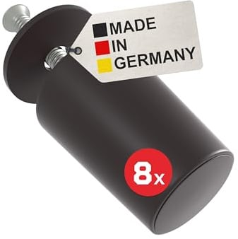 BAUHELD Rolladen-Stopper Geschlossen 27mm 8 Stück mit Schrauben - Braun | Made in Germany - Anschlagpuffer aus stabilem Kunststoff - Passend auf Rolladenpanzer Lamellen - Ideal für Aussen-Rolladen