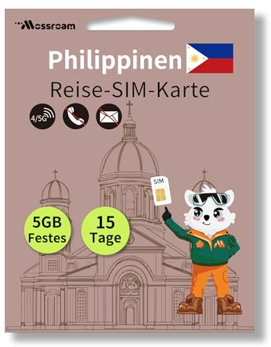 3-in-1-SIM-Karte für die Philippinen – Prepaid-Datentarife | Festnetzdaten 5 GB, 15 Tage | Unbegrenztes Internet mit 4/5G-Geschwindigkeit