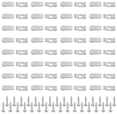 xuefenfei 32Kit 64 Stück Plissee Ersatzteile Set, Plissee Spannschuhe für das alte Cosiflor-System 2001, Klemmträger Zubehör für Verspannte Plissees