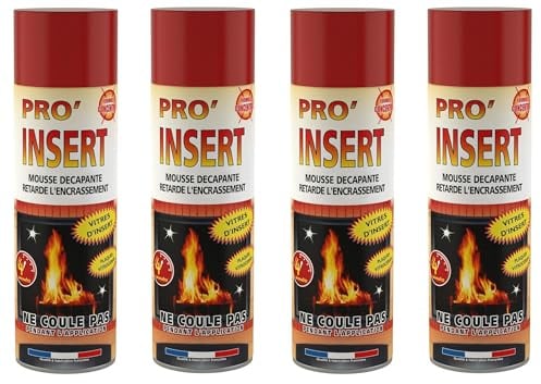PRO INSERT Fulgator Super Nettoyant Vitres inserts de cheminées et plaques vitrocéramiques - 500ml - Lot de 4 - Vendu par lot - Fabriqué en France