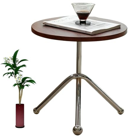 Generisch Couchtisch mit Tischplatte 40 cm, Beistelltisch, Couchtisch Coffee Table, Moderner Kaffeetisch im Industrial Design für Wohnzimmer, Schlafzimmer, Badezimmer(Brown,40 * 50cm/15.7 * 19.7in)