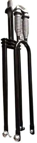 Generico Forcella Ammortizzata a Doppia Molla retrò for Biciclette da 26 Pollici con Attacco for Disco(Disc Brake Fork)