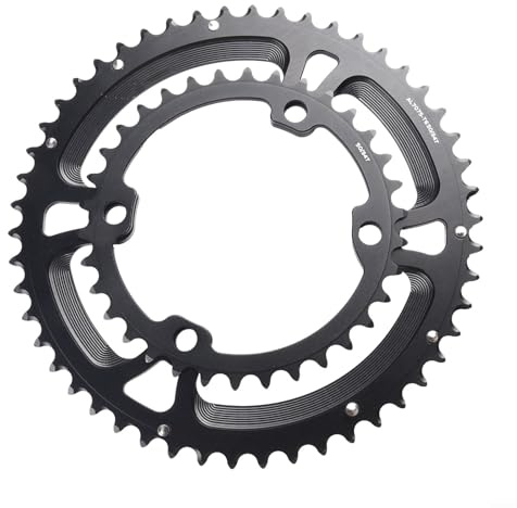 Carretera doble 52-36T 110 mm para BCD de aluminio 7075 para 105 5800 ULTEGRA R8000 para DURA-ACE R9100 11 velocidades negro