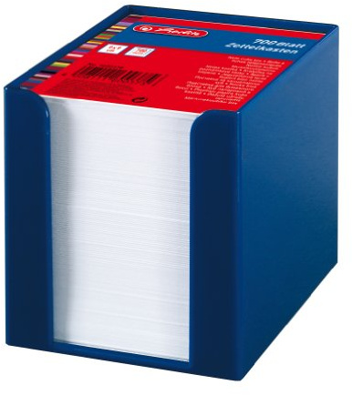 Herlitz 700 Sheet Cube Note Box - Blue