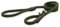 Ancol Heritage Rope Slip Lead Dog Puppy Pet Training Walking Accessory Green Nylon Hand Sewn Leather Ends Weather Proof Strong Durable Lightweight 1.22 m x 12 mm Size 4-8