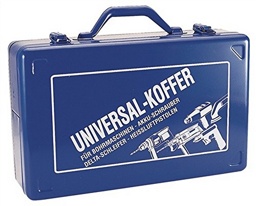 NORDWEST Bandschleiferkoffer blau 430x280x185mm, Schaumstoffeinlage, Stahlblech, 240er Feinschleifpapier, Kabelgebunden, Elektrohobel, Oberfräsen, 9980 BLAU