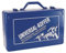 NORDWEST Bandschleiferkoffer blau 430x280x185mm, Schaumstoffeinlage, Stahlblech, 240er Feinschleifpapier, Kabelgebunden, Elektrohobel, Oberfräsen, 9980 BLAU