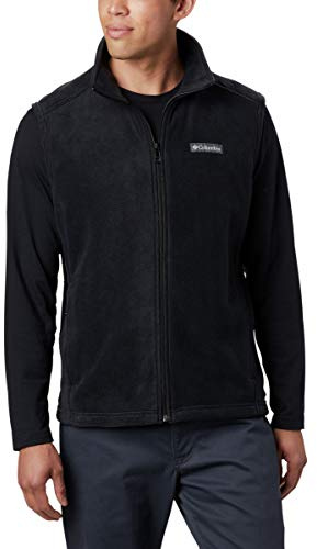 Columbia Mens Steens Mountain Fleece Vest, Black, X-Large Tall