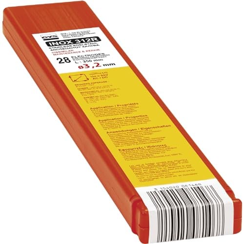 GYS, Métal d'Apport MMA, 28 Baguettes/Électrodes de Soudage Enrobées Semi-Basique E312 Ø 3,2 mm x 350 mm, Étui Plastique, Pour Soudage & Rechargement Acier Toutes Positions sauf Descendante