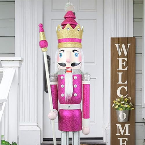 ECOM-CDL - Schiaccianoci gigante in legno da 1,2 m/1,5 m/1,8 m, re/soldato 4 feet King Purple K32.
