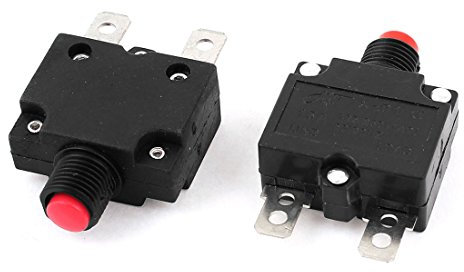 sourcingmap 2pcs AC125/250V 15A Disjoncteur Protecteur de surcharge thermique