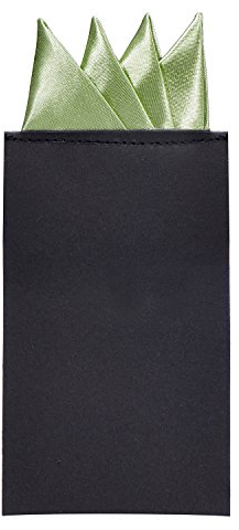 DonDon Herren Einstecktuch vorgefaltet für den perfekten Sitz - Lindgrün