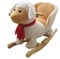 Neu Plüsch Lamb Schaukelstuhl - Luxus mit Schal auf Holz Rockers mit Holzgriffen