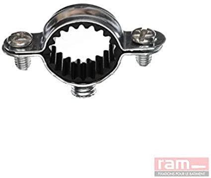 Ram - Collier Simple Isophonique Acier, 20mm, Argent, Boîte de 100