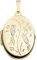 Jobo Damen-Medaillon aus 8 Karat 333 Gold Oval zum Öffnen für 2 Fotos