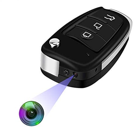 HopeGem Hidden Portable Mini Spy Cameras - Full HD 1080P Car Key Chain Covert Cam With Motion Detection and IR Night Vision