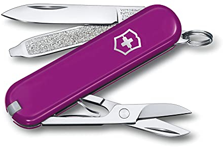 Victorinox, Classic SD, Swiss Army Pocket Knife, Small, Multi Tool, Camping, 7 Functions, Blade, small, Nail file, Screwdriver 2.5 mm