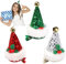 JOKILY 3 Stück Mini Weihnachtsmütze Haarspange, Haarschmuck für Kinder und Damen, Weihnachten Party