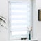 Grandekor Doppelrollo Klemmfix ohne Bohren Weiß 95x110cm(Stoffbreite 91cm) Fenster Rollos für innen Klemmrollos Duo Rollos für Fenster ohne Bohren mit Bohren Privatschutz UV-Schutz Zebrarollo