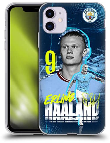 Head Case Designs Officially Licensed Manchester City Man City FC Erling Haaland 2022/23 First Team Soft Gel Case Compatible With Apple iPhone 11