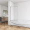 Biubiubath Sliding Folding Shower Screen Fixed Pivot Shower Doors Double Panels Aluminum Chrome Frame 800x1400mm