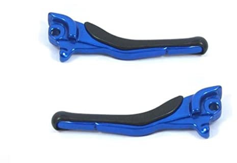 Streetparts24 Bremshebel Set Links Rechts Blau Eloxiert passend für Yamaha Aerox, MBK Nitro YQ 50 (1997-2012)