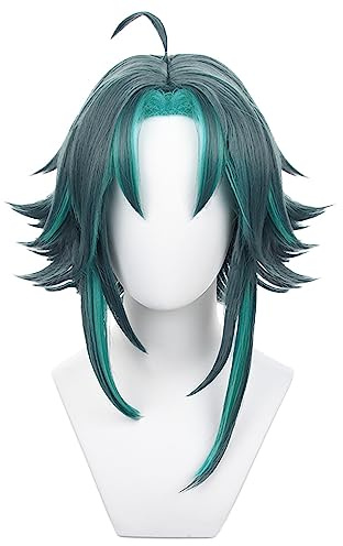 OSIASWIG Xiao Cosplay Perücke Genshin Impact Videospiel Cosplay Perücke