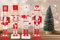 SHATCHI 25cm Red/White Wooden Christmas Nutcrackers - 4pcs Set - Soldiers King Drummer Puppet Figurines Home Decoration Ornament