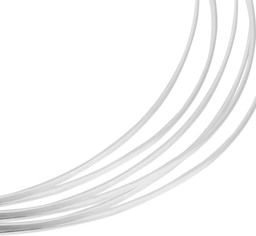 Beebeecraft 1 mm 25 Gauge Silberdraht 9999 Sterling Silber 50 cm Rechteckiger Flacher BastelSchmuckdraht Mit 2 WildlederPoliertuch Für DrahtwickelDIYSchmuckherstellung Armbänder Und Ohrringe