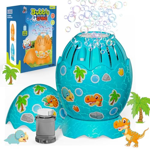 Bubble Egg Seifeneier Regenbogenblasenmaschine Automatische Seifenblasenmaschine, Seifenblasenmaschine Kinder 10000 Blasen/Minute mit 240ML Seifenblasenlösung (586-Blue)