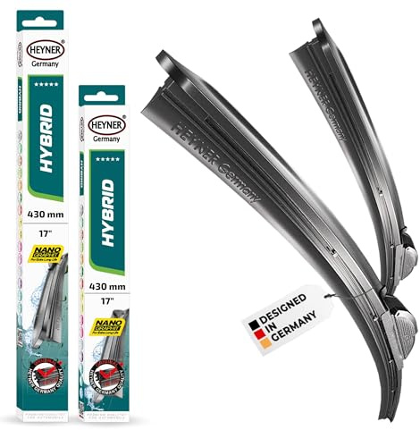 HEYNER® Scheibenwischer für HUMMER H2 | 09.2004 - 12.2009, HYBRID Flachbalkenwischer, Aerodynamisch & Flexibel, Nanographitbeschichtung