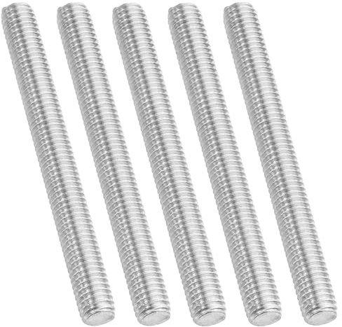 PATIKIL 3/8-16 UNC Tige Entièrement Filetée en Acier Inoxydable 304, 5Pcs 110mm Longueur Vis Filetée Longue Filetage à Droite Tige Filetée pour Boulons d'Ancrage Colliers Boulons en U