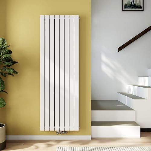 EMKE Radiateur Vertical 1800x620 mm - Design À Raccordement Central, Panneaux Double Couche Mural, Blanc, 2227 Watts